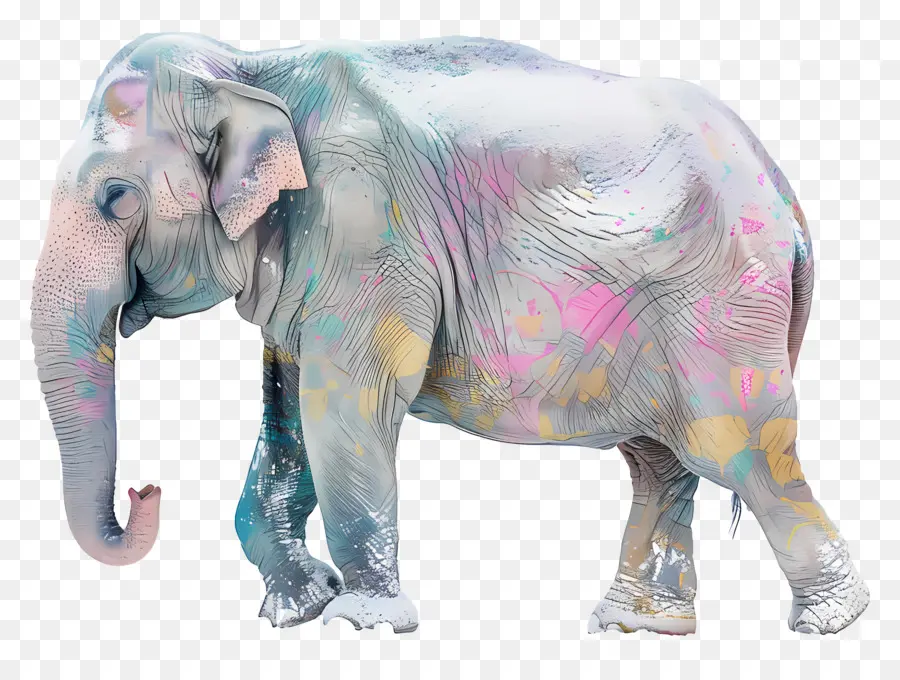 Elefante Indiano，Elefante Colorido PNG