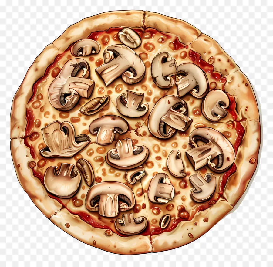 Pizza De Cogumelo，Pizza PNG