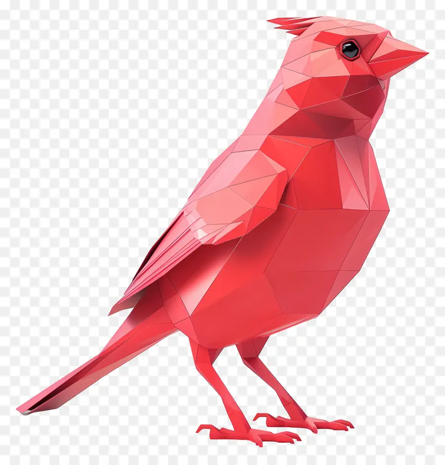 Pássaro Vermelho，Origami PNG