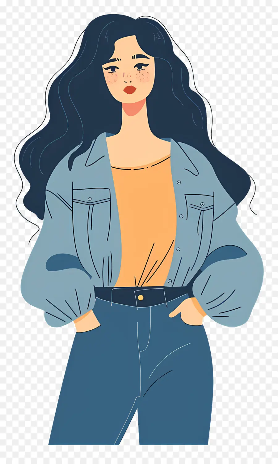 Mulher De Jeans，Mulher De Jaqueta Jeans PNG