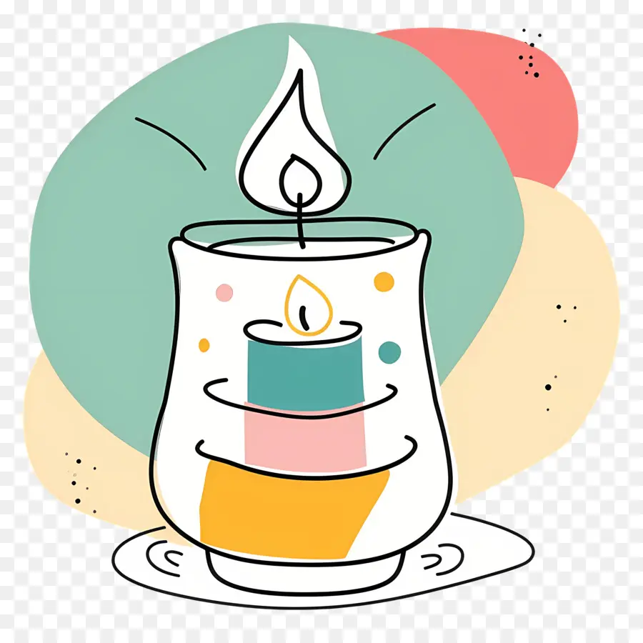 Lâmpada De Aroma，Vela Colorida PNG