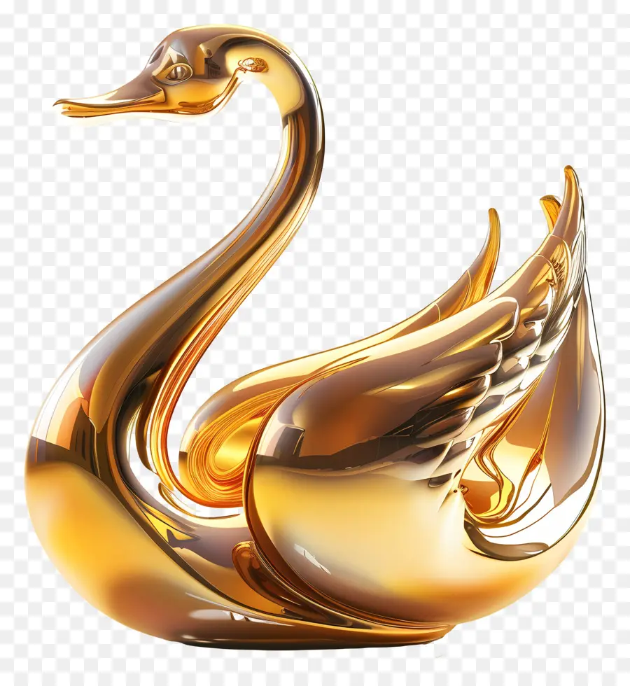 Cisne Dourado，Pássaro PNG