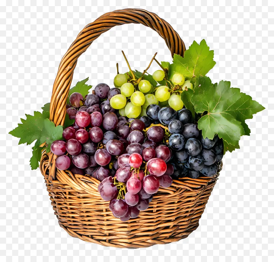 Colheita De Uva，Cesta De Uvas PNG