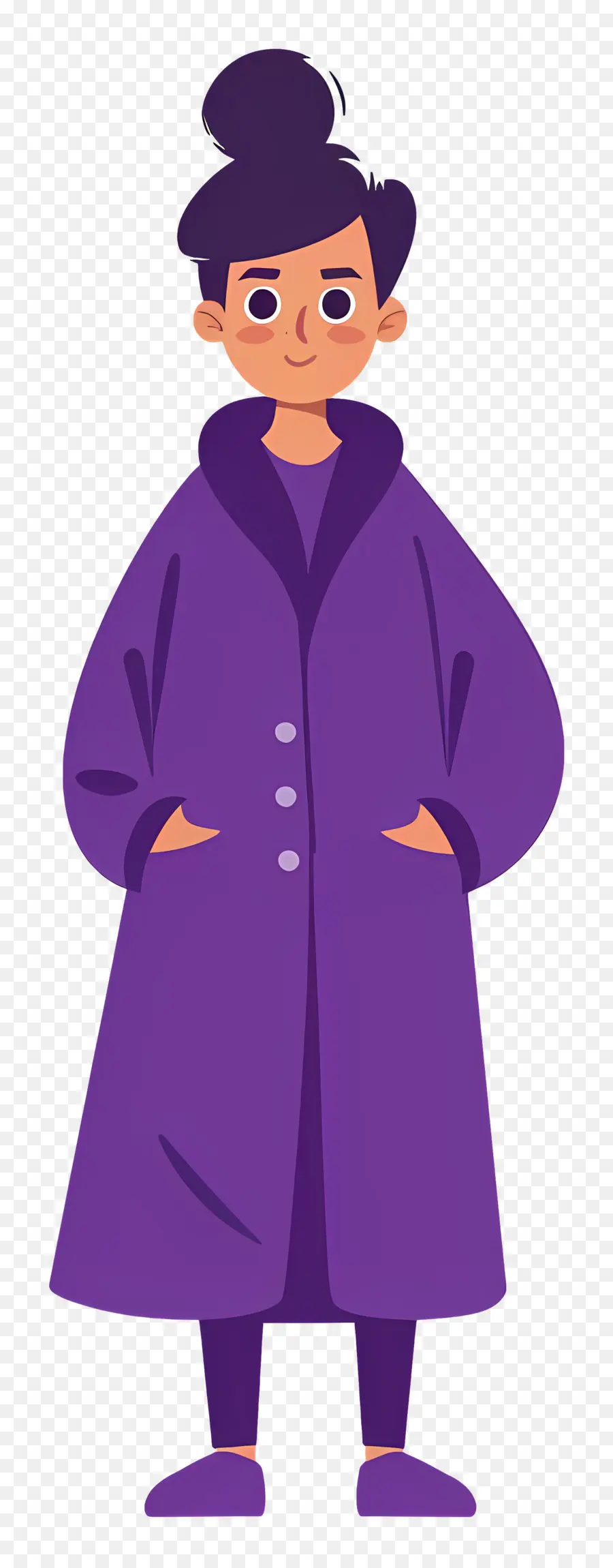 Mulher De Roxo，Pessoa Com Casaco Roxo PNG