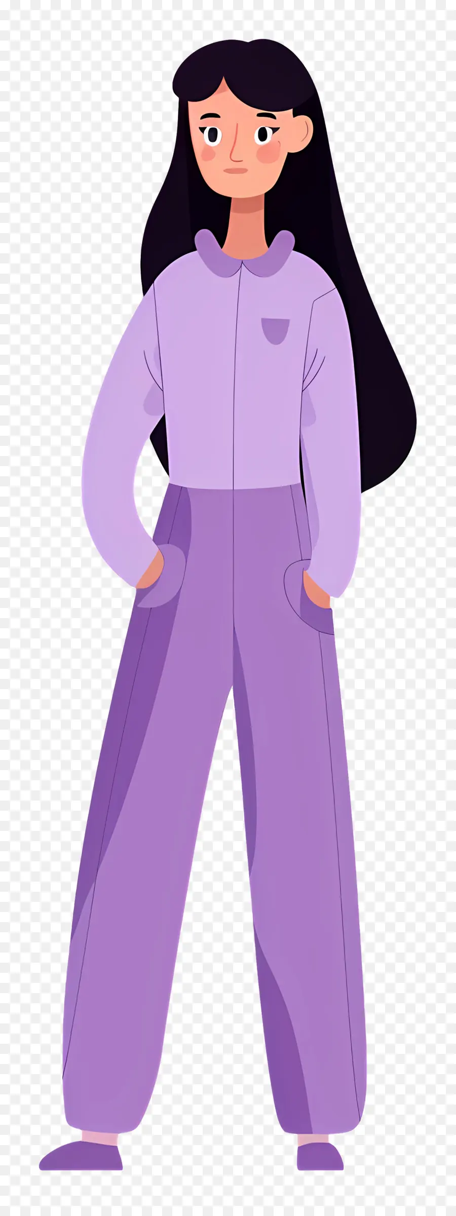 Mulher De Roxo，Garota Com Roupa Roxa PNG