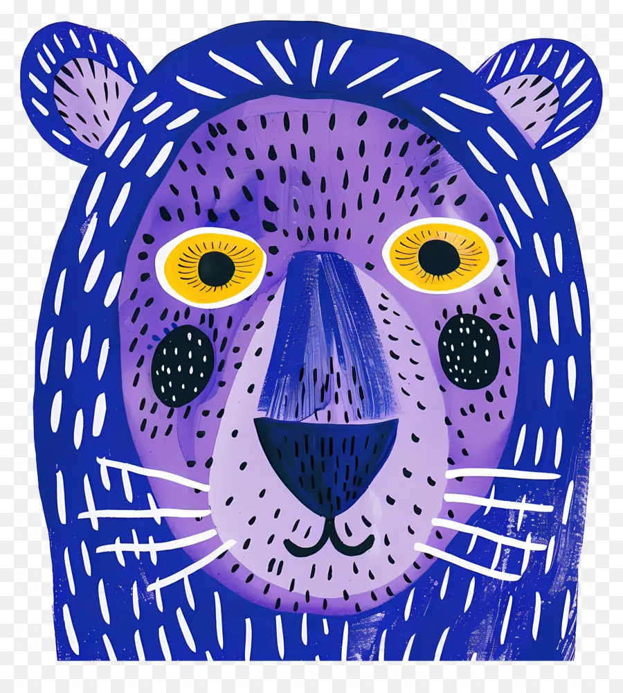 Leão Azul，Urso Roxo PNG