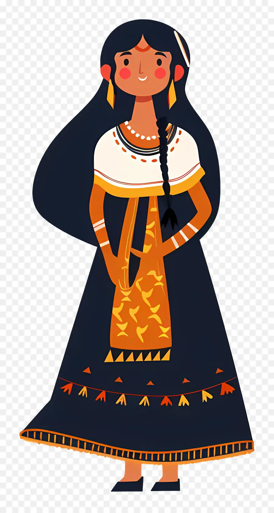 Mulher Em Traje Tradicional，Vestido Folclórico PNG