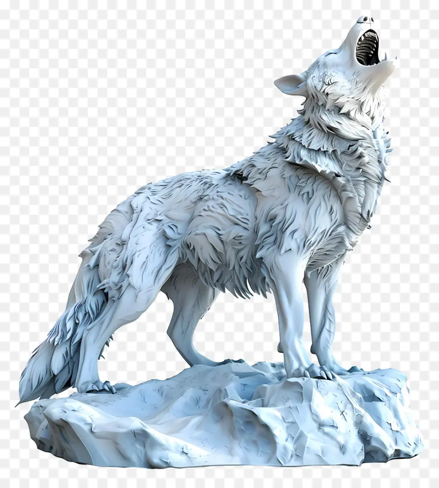 Lobo Uivando，Lobo Branco PNG