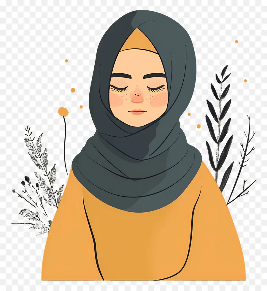 Mulher Em Hijab，Garota Com Hijab PNG