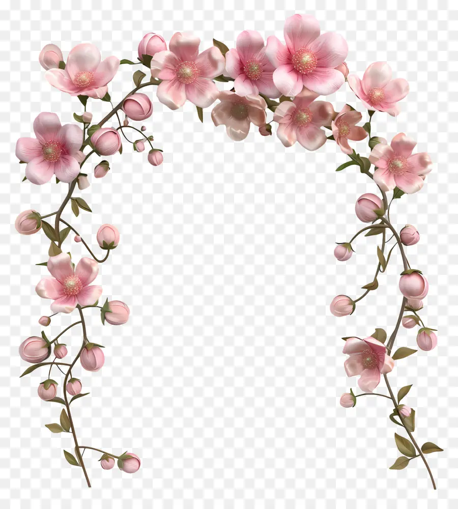 Arco De Flores，Arco De Flor Rosa PNG