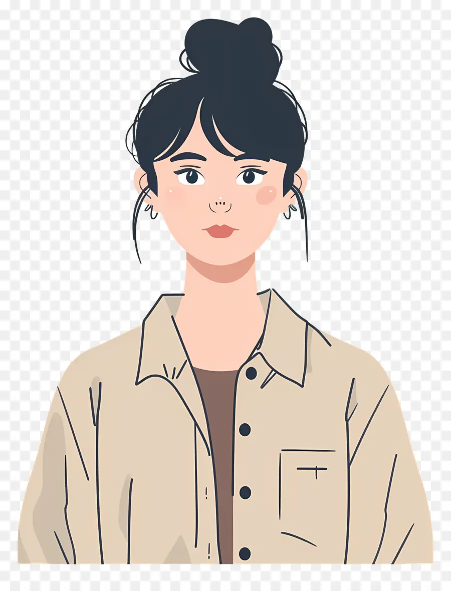 Mulher De Camisa，Retrato De Mulher PNG