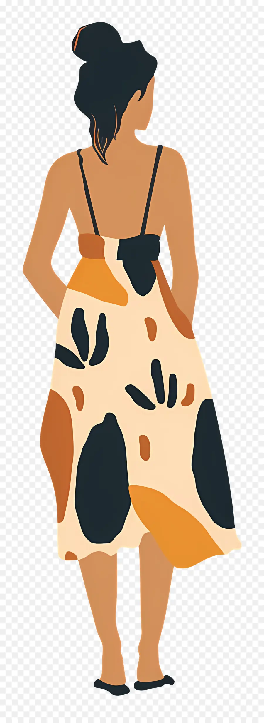 Mulher De Vestido，Vestido Estampado PNG