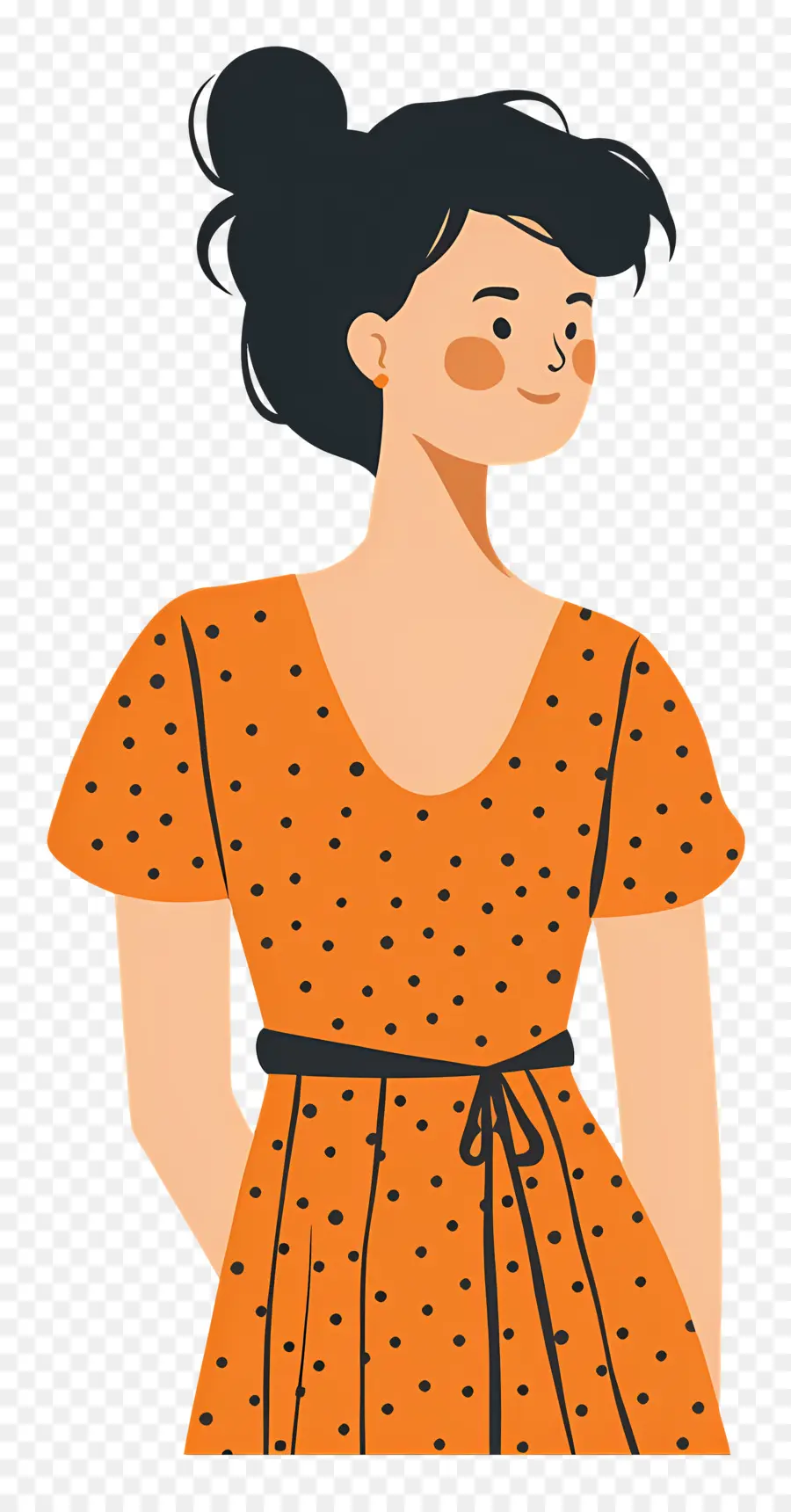 Mulher De Vestido，Bolinhas PNG