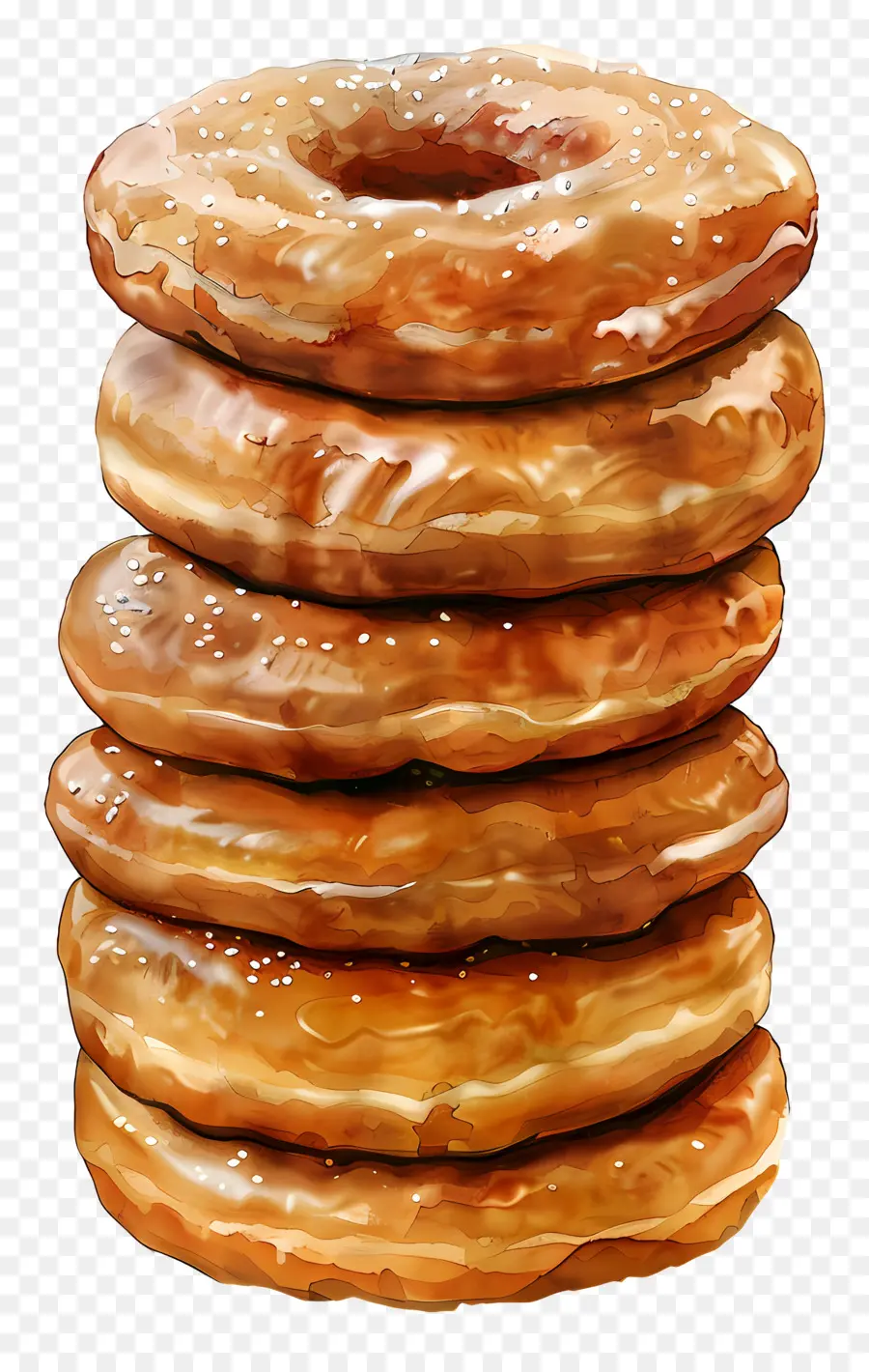 Pilha De Donuts，Pastelaria PNG