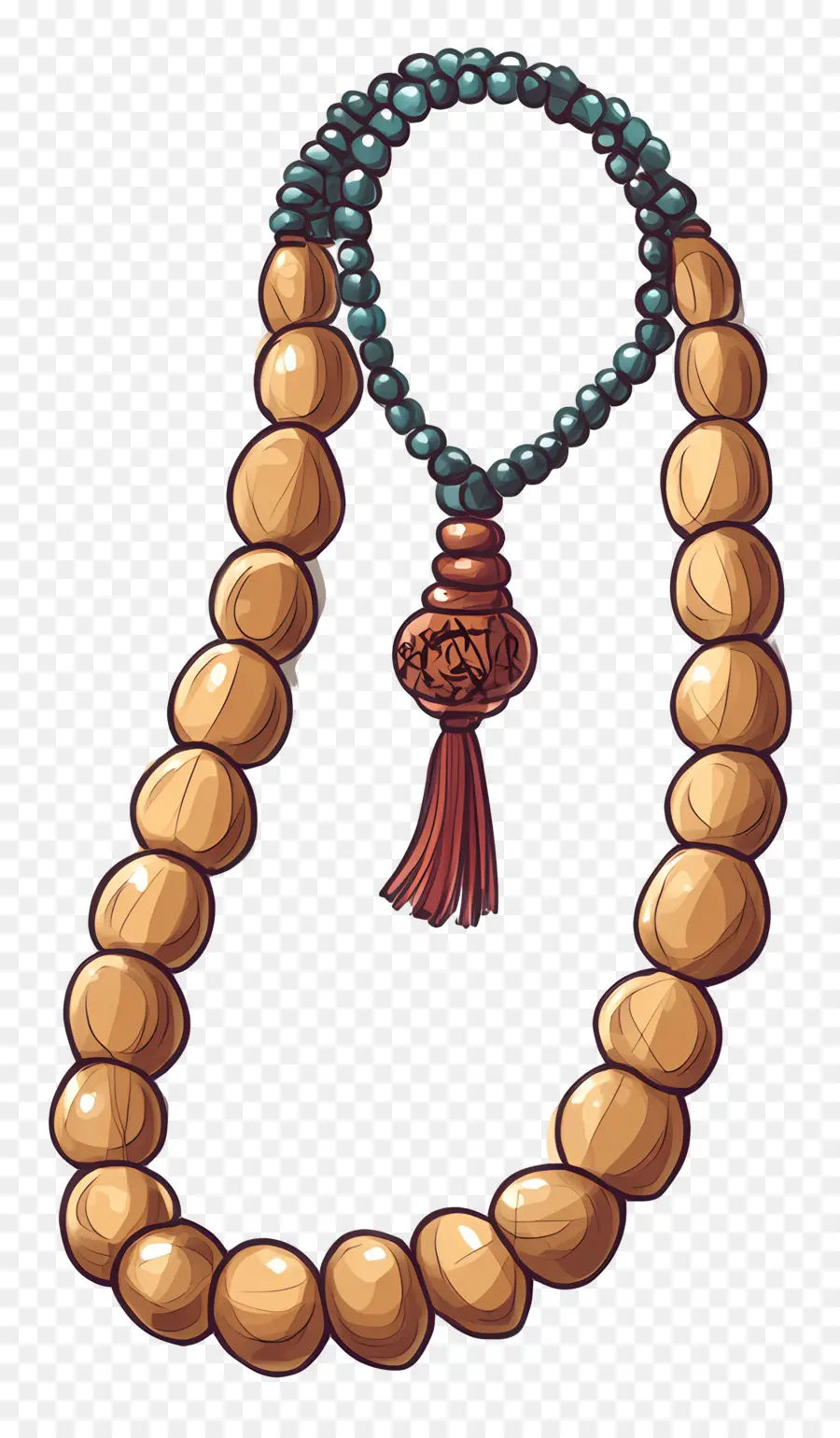 Tasbih，Contas De Oração De Madeira PNG