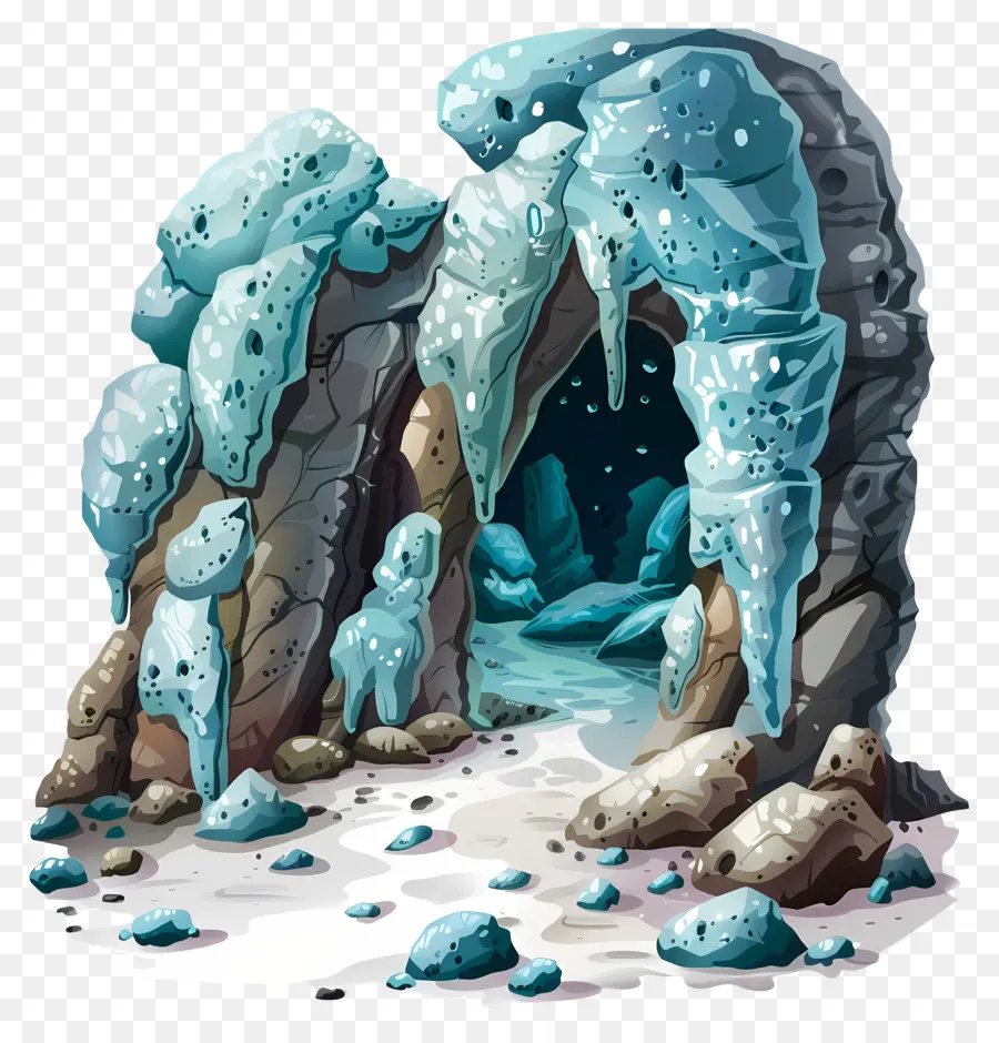 Caverna Subterrânea，Caverna De Gelo PNG