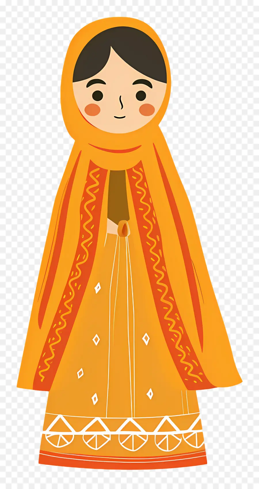 Mulher Em Traje Tradicional，Garota Com Vestido Tradicional PNG