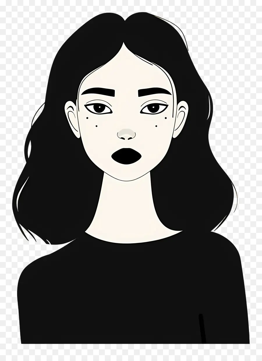 Mulher De Preto，Mulher Com Cabelo Preto PNG