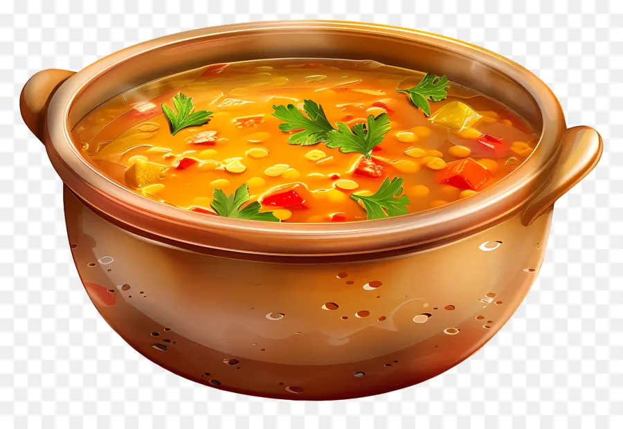 Sopa De Lentilha，Sopa Na Panela PNG