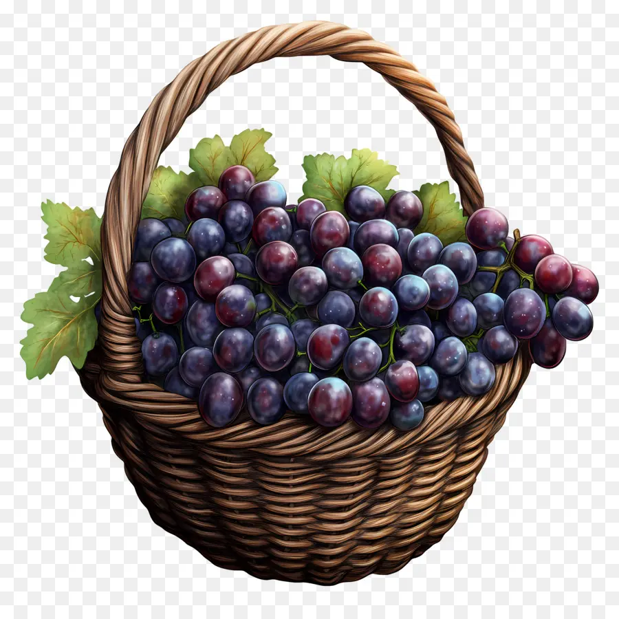 Colheita De Uva，Cesta De Uvas PNG