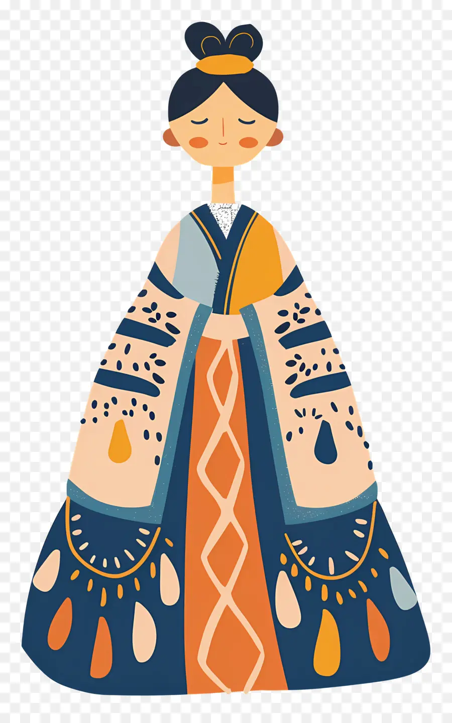 Mulher Em Vestido Tradicional，Mulher Tradicional PNG