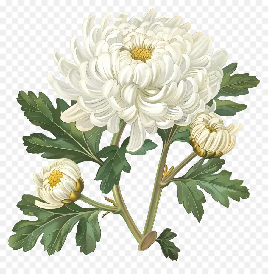 Flores De Crisântemo Branco，Crisântemos Brancos PNG