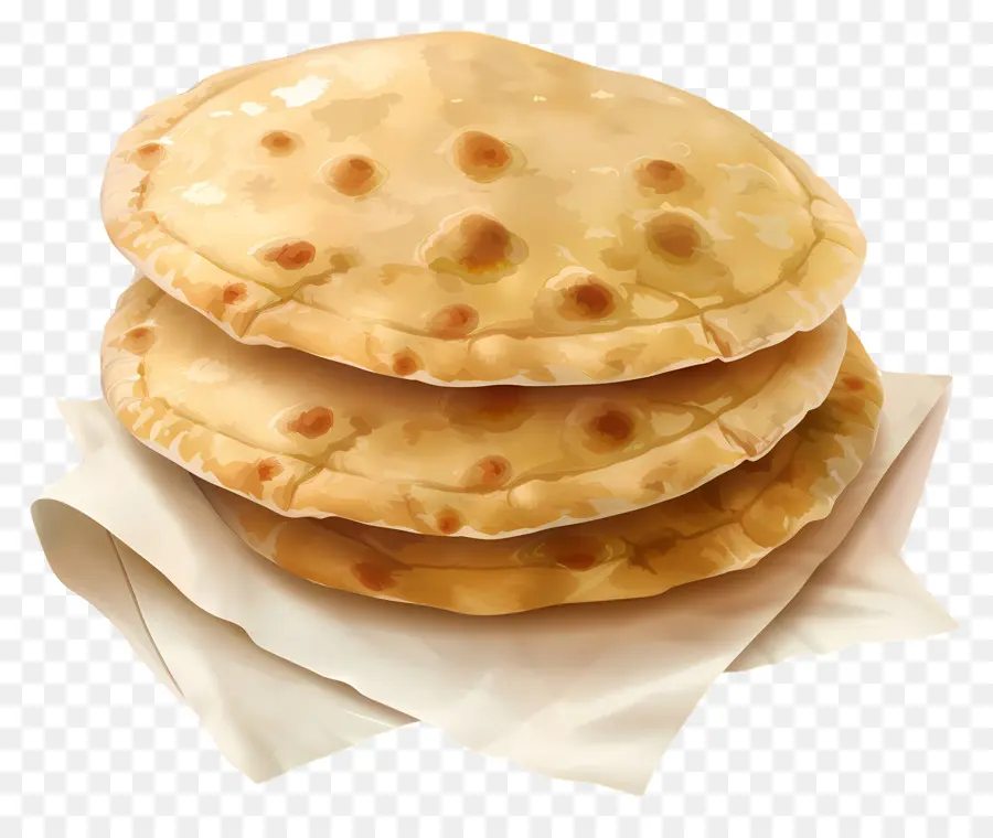 Pão Pita，Pão Achatado PNG