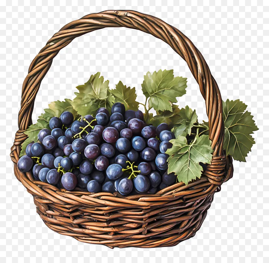 Colheita De Uva，Cesta De Uvas PNG