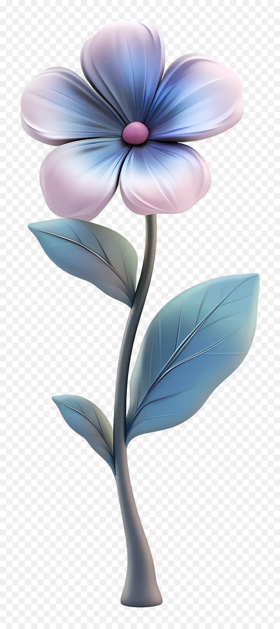 Bom Dia，Flor Azul E Rosa PNG