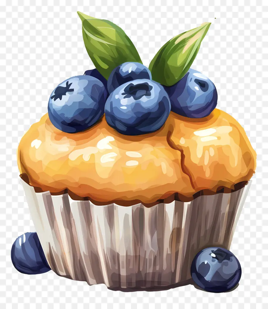 Muffin De Mirtilo，Sobremesa PNG