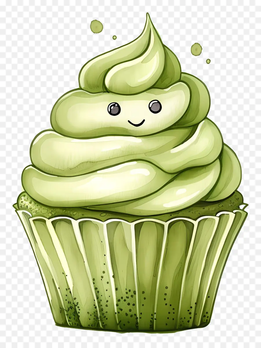 Bolinho Matcha，Bolinho Verde PNG