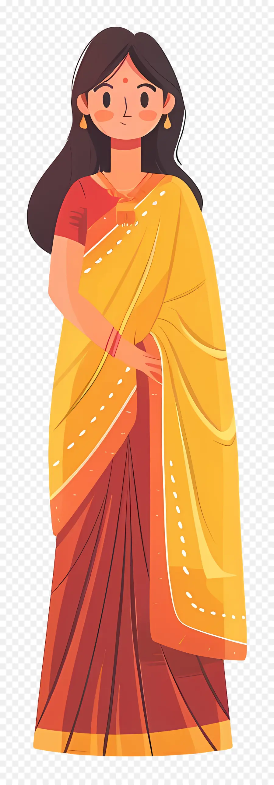 Mulher Em Saree，Mulher Em Saree Verde PNG