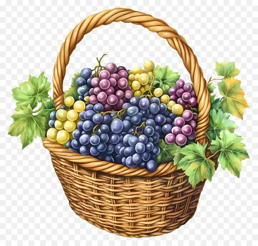 Uva，Cesta De Uvas PNG