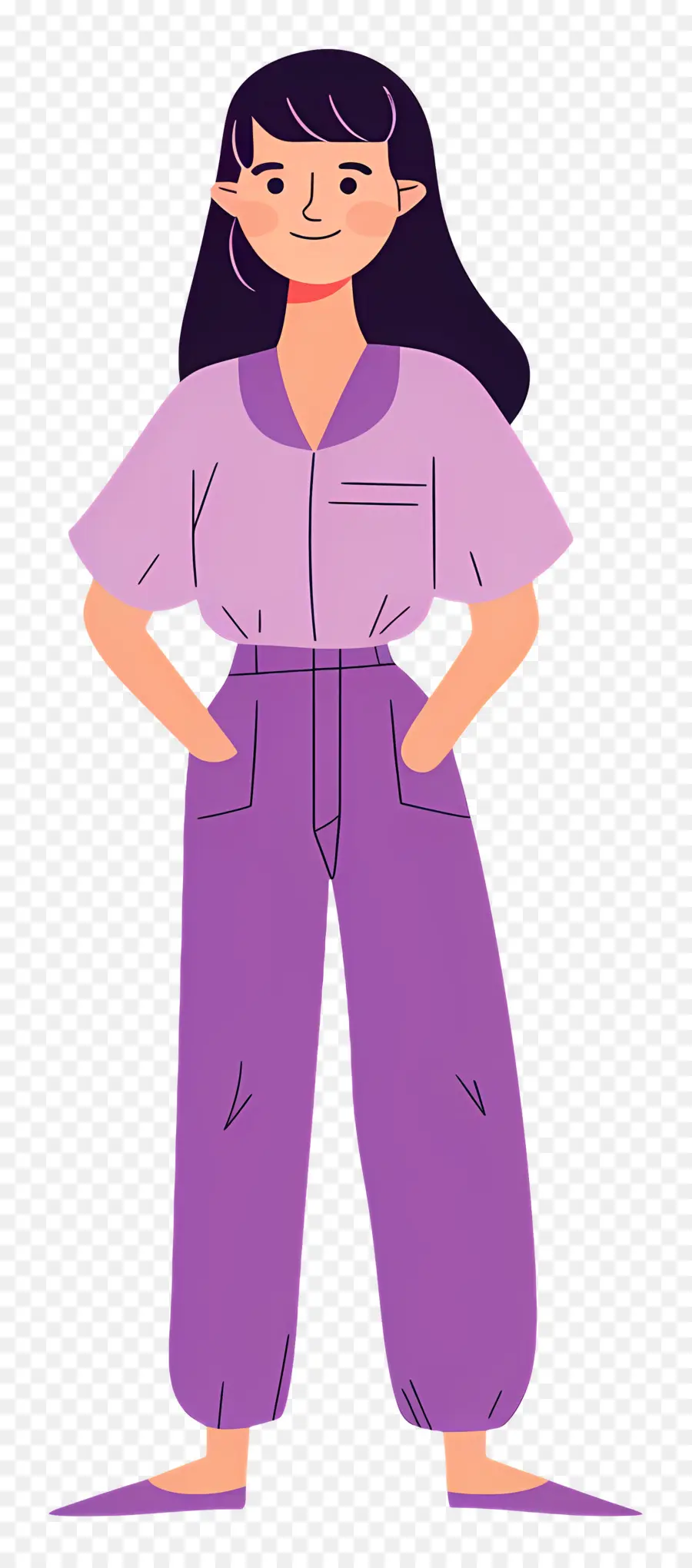 Mulher De Roxo，Garota Com Roupa Roxa PNG