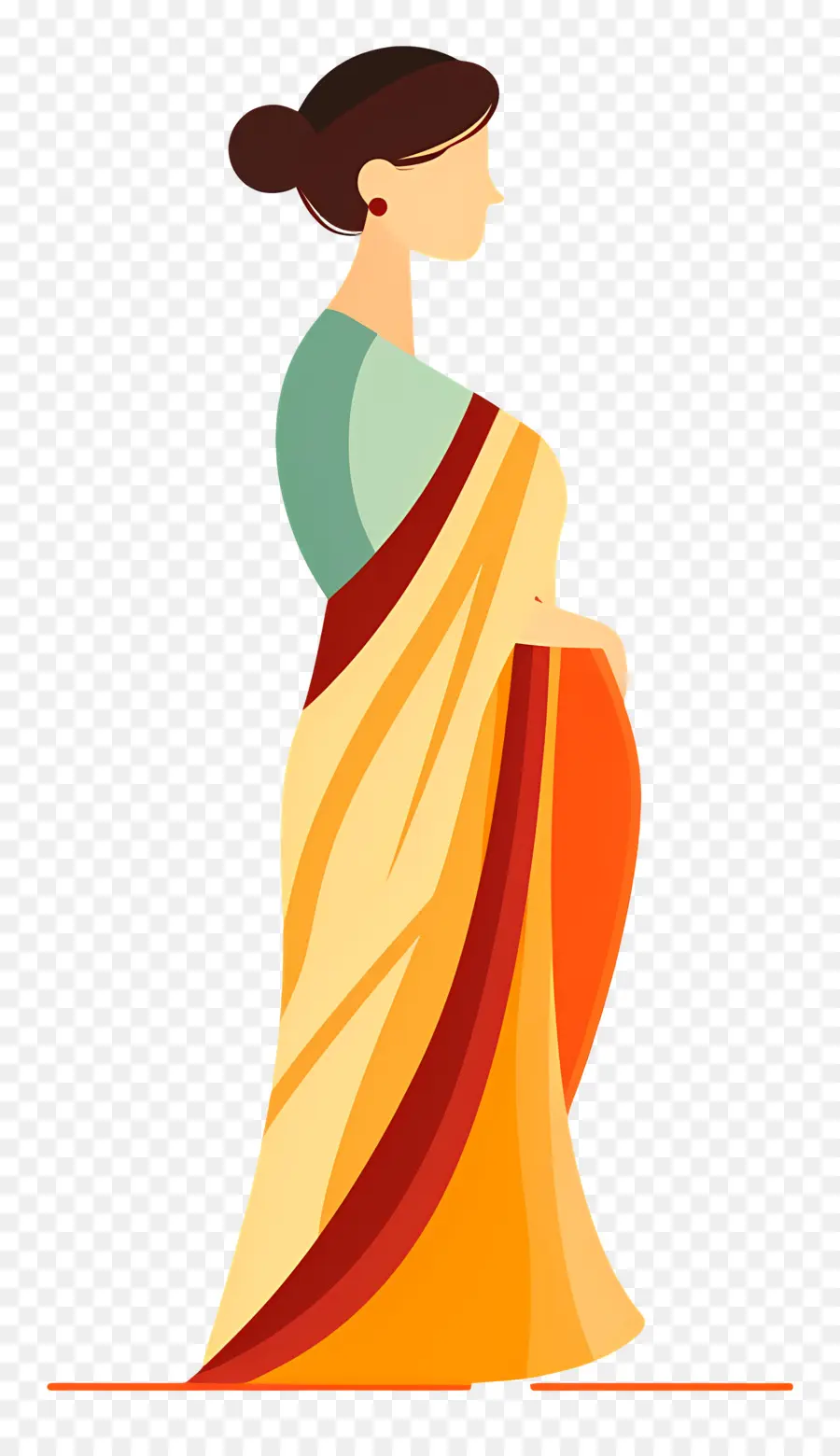 Mulher Em Saree，Mulher De Sári PNG