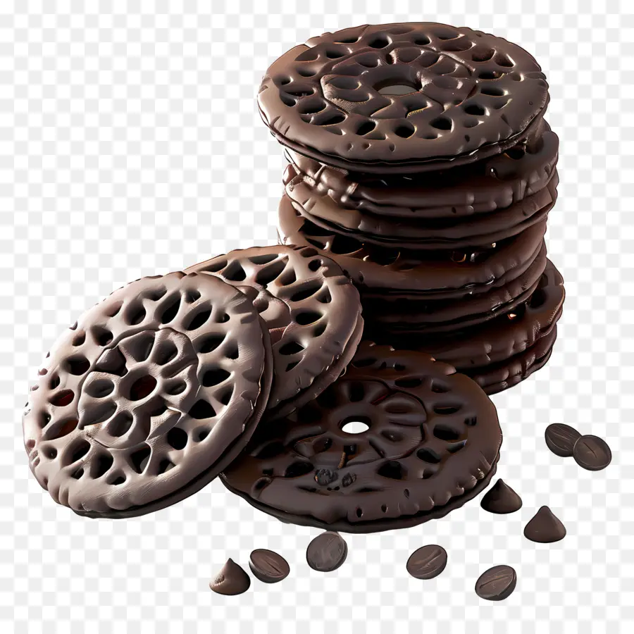 Biscoitos De Chocolate，Pilha PNG