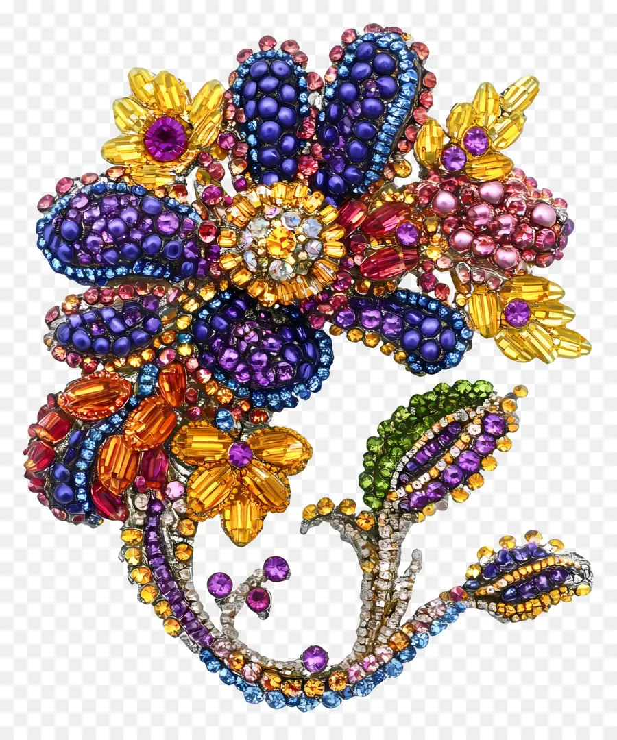 Broche，Flor Frisada PNG