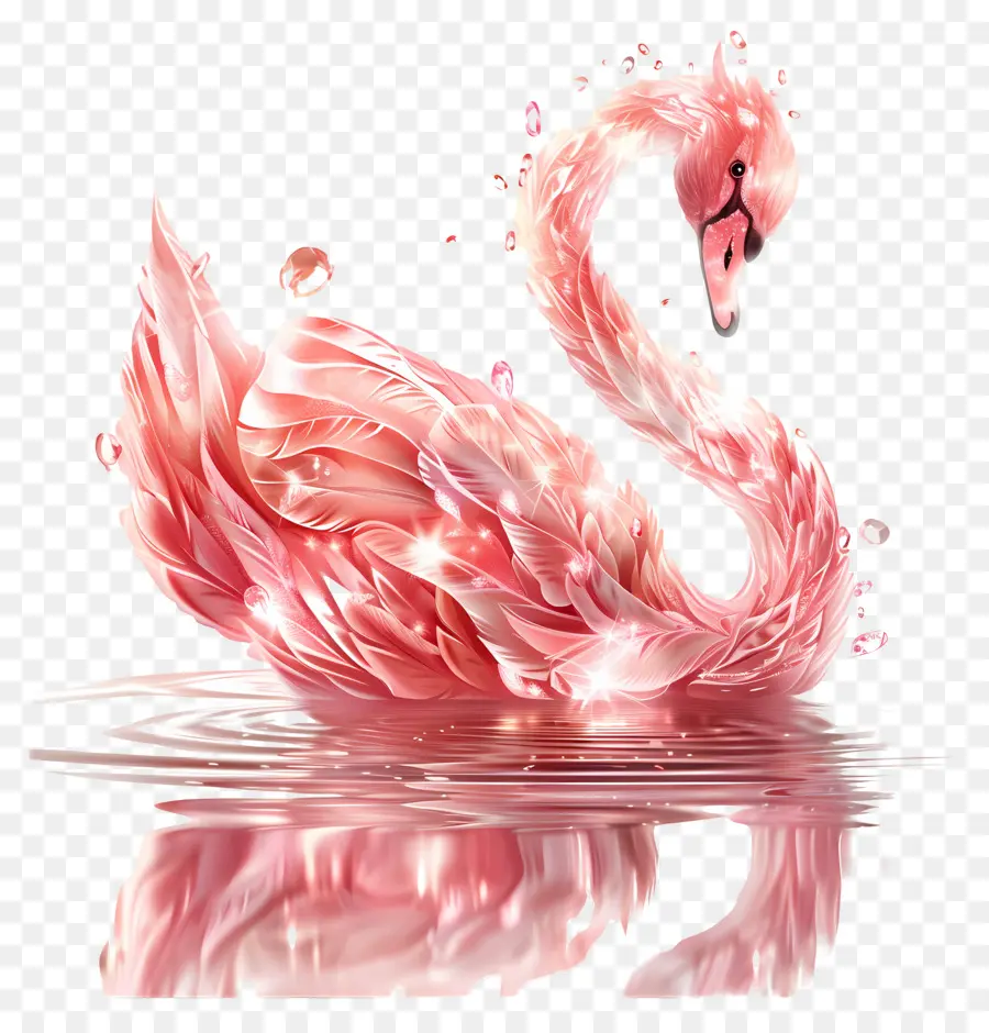 Cisne Rosa，Pássaro PNG