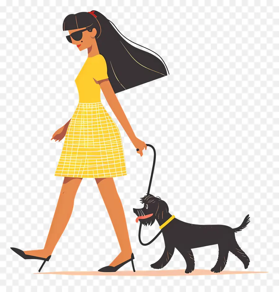 Mulher Passeando Com Cachorro，Cachorro PNG