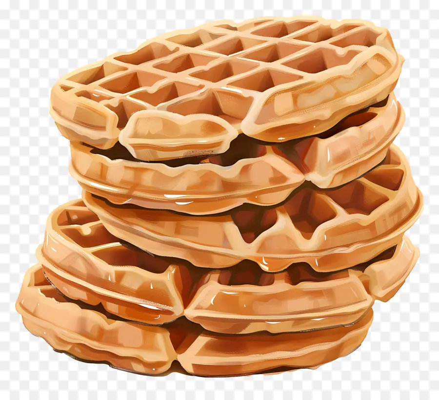 Pilha De Waffles，Waffles PNG