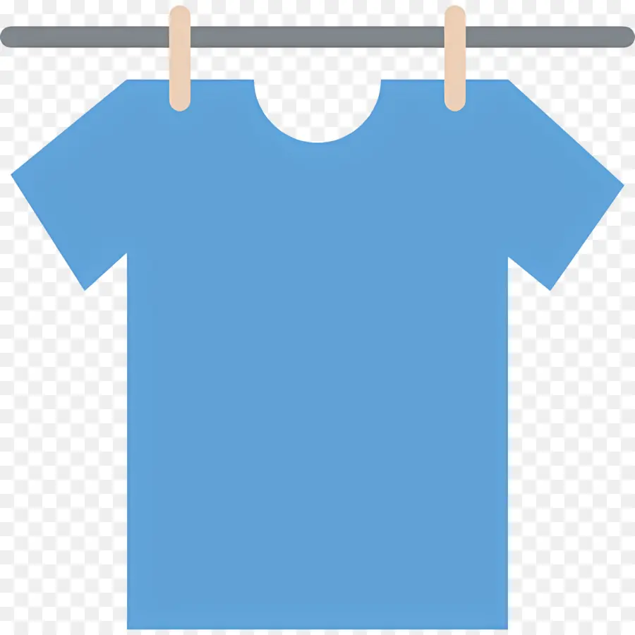 Pano Pendurado，Camiseta Azul PNG