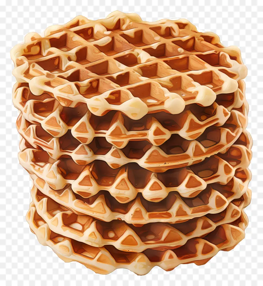 Pilha De Waffles，Waffles Empilhados PNG