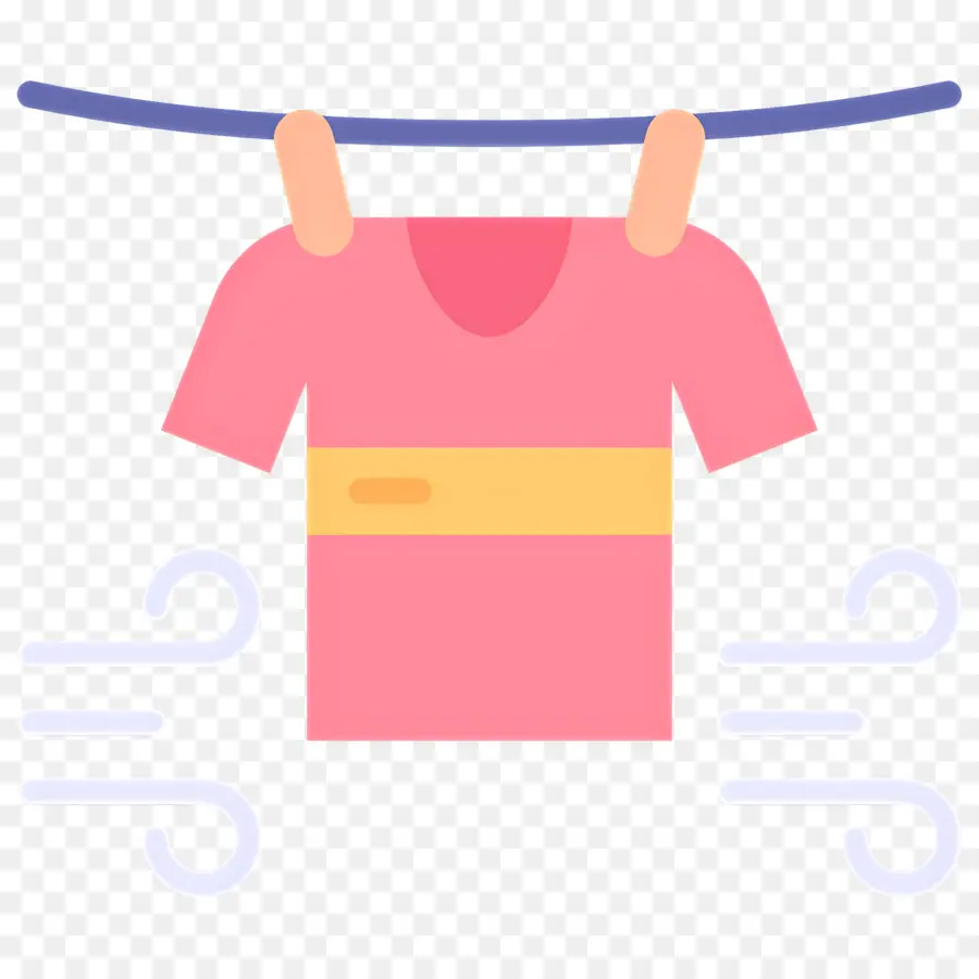 Pano Pendurado，Camisa Rosa PNG