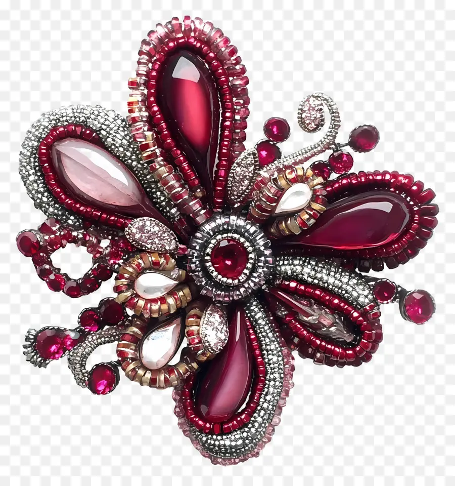 Broche，Flor Frisada PNG