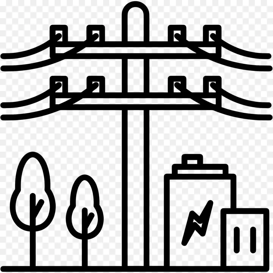 Transmissão Elétrica，Linhas De Energia PNG