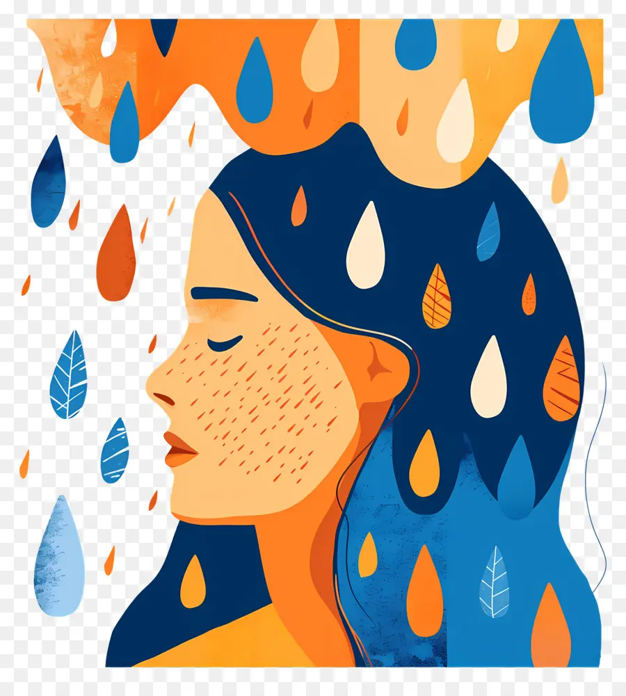 Mulher Aproveitando A Chuva，Mulher Abstrata PNG