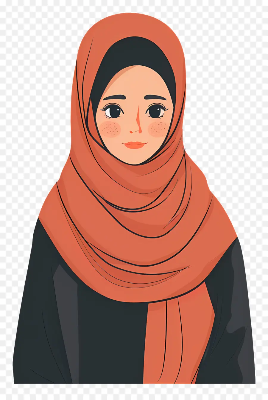 Mulher Muçulmana，Mulher Em Hijab Vermelho PNG