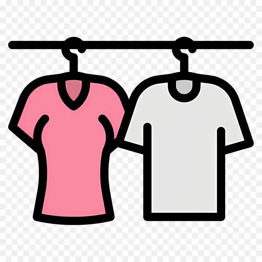 Pano Pendurado，Camisas Rosa E Brancas PNG