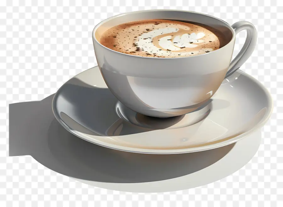 Capuccino，Xícara De Café Branco PNG