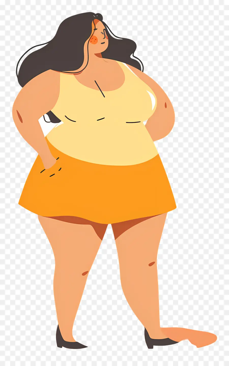 Mulher Gorda，Mulher De Amarelo PNG